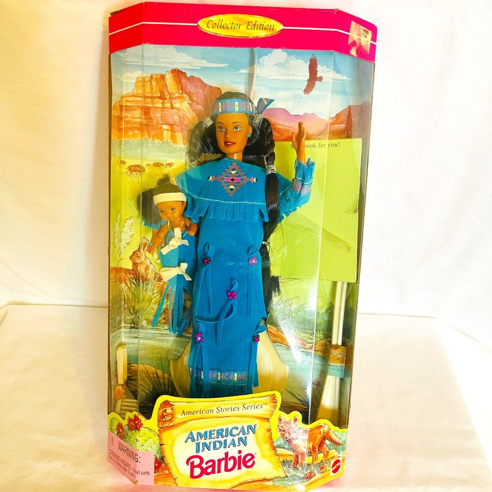 RARE **1996 Collector Edition American Indian BARBIE. Great Condition. W/ Stand.